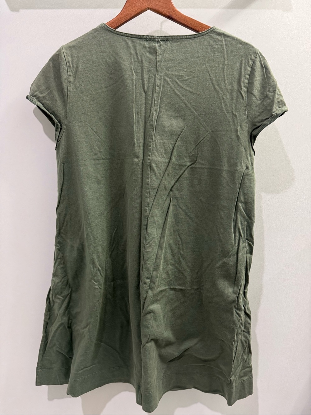 GAP Olive Green Short Sleeve Tunic Dress - Picture 4 of 4